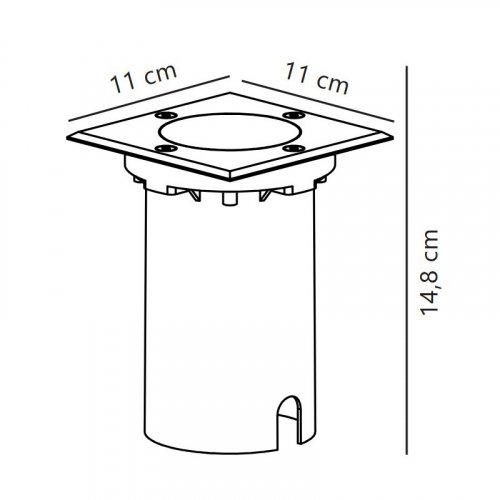 Світильник тротуарний Nordlux Andor GU10 IP67 срібло 2218410034