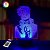 3D светильник "Годжо Сатору 4" с пультом+адаптер+батарейки (3ААА) 45454МИТ