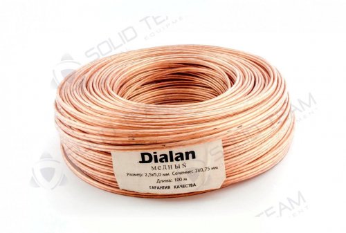 Акустичний кабель Dialan Cu 2x0.75 мм ПВХ (100м)