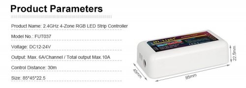 Контролер Mi-Light RGB 10A WI-FI (2.4GHz) ML037-RGB FUT037