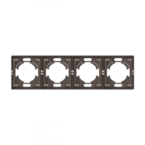 Рамка 4 місця горизонтальна Videx Nota мокко VF-NT-FR4H-BR