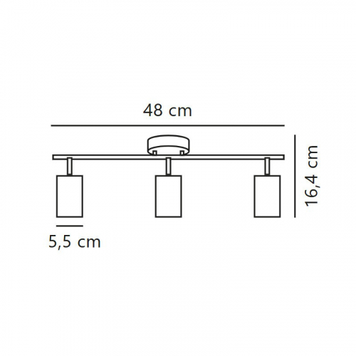Світильник накладний Nordlux спот Explore під лампи 3xGU10 IP20 поворотний чорний 2113270103