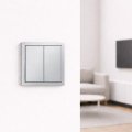 Выключатель Ardero EV112V-G Soft двухклавишный серебро 8716 Выключатель Ardero EV112V-G Soft двухклавишный серебро 8716
