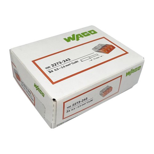 Клемма компактная Wago 3X2.5 c пастой Alu-Plus 2273-243