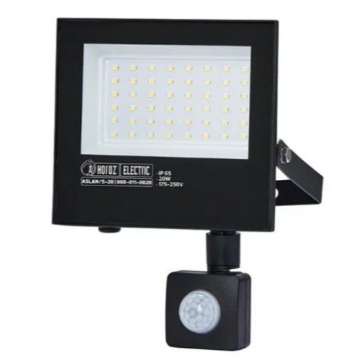 LED прожектор с датчиком движения Horoz ASLAN/S-20 20W 6400K IP65 068-011-0020-010