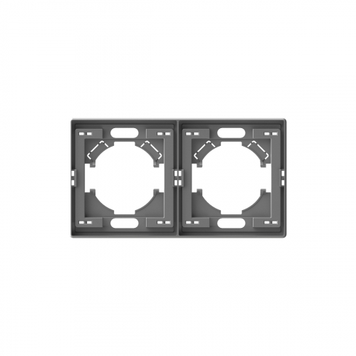 Рамка подвійна горизонтальна Videx Nota сірий графіт VF-NT-FR2H-GR