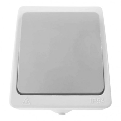 Выключатель Ardero EV211-WG Siena IP54 серый 8915