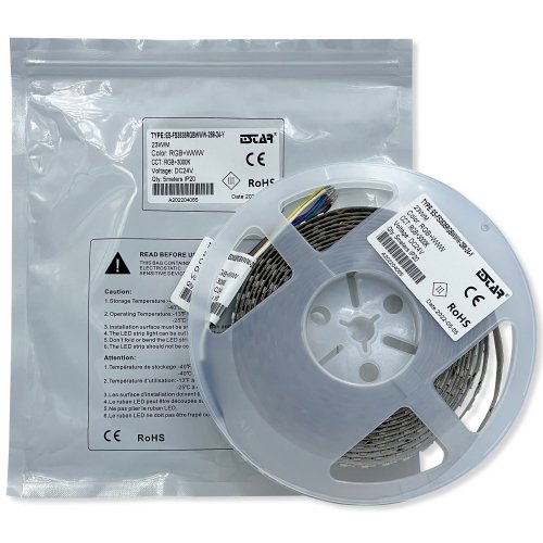 LED лента Estar SMD3535 288шт/м 23W/м IP20 24V (RGB+3000K) 5 метров ES-FS3535RGBWWW-288-24-Y