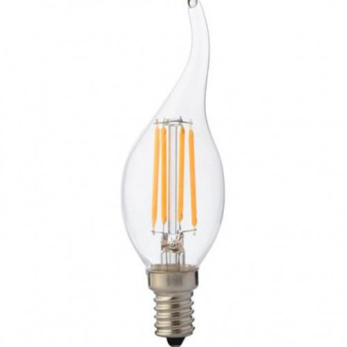 Світлодіодна LED лампа Horoz Filament свічка на вітрі FLAME- 4 4W E14 2700K 001-014-0004-010