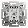 Выключатель двухклавишный самозажимной Schneider Asfora Алюминий EPH0300161