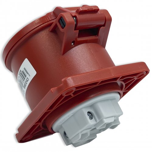 Розетка силова промислова TP Electric 4x32A 3P+PE із заземленням 75x75 пряма 60-40-90