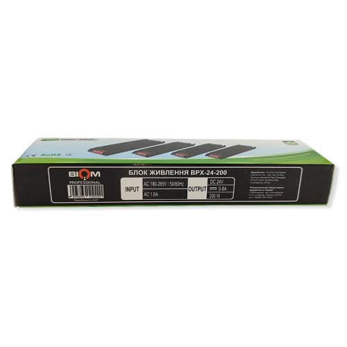 Блок питания Biom Professional 200W 24V 8A IP20 BPX-24-200 23393