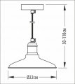 Подвесной светильник зеленая патина PikArt 1194-4