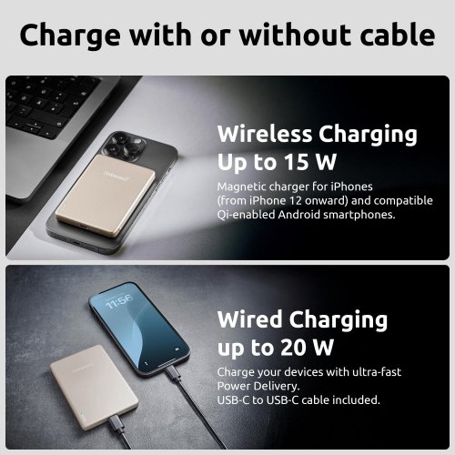 Портативний зарядний пристрій (повербанк) INTENSO 5000mAh MAG MW5000 CHAMPAGNE 7344021