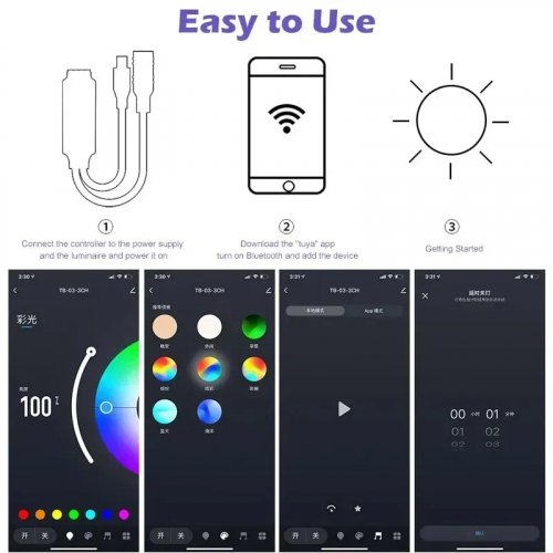 Контроллер Prolum RGB IR Mini 5-24V 6А (24 кнопки) Bluetooth TUYA HomeLink с пультом 404020
