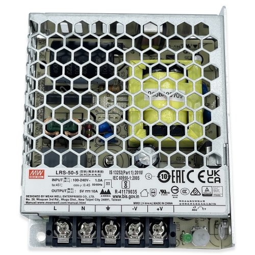 Блок питания Mean Well 50W 10A 5V LRS-50-5