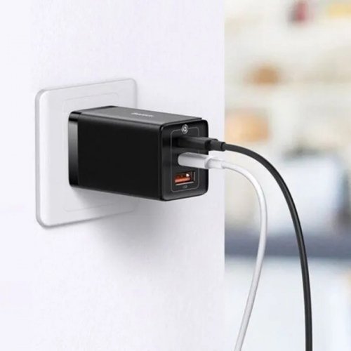 Сетевое зарядное устройство Baseus Wall Charger GaN5 Pro 65W 2xUSB-C+USB 1155