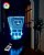 3D світильник "Спанч Боб" з пультом+адаптер+батарейки (3ААА) 04-008