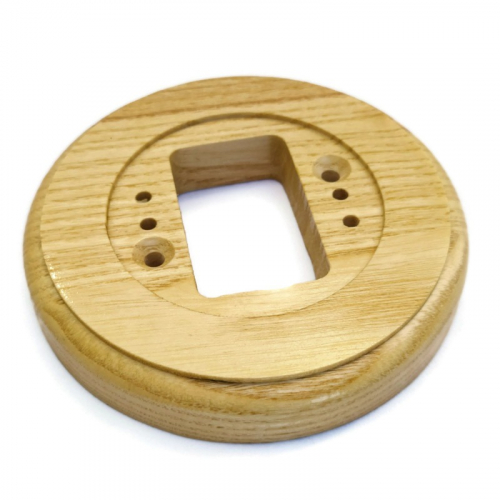Подрозетник Одинарный Retro-R деревянный Ясень натуральный CSO.R1.ash02
