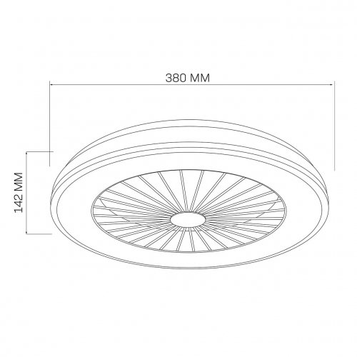 LED светильник накладной Goldlux Ghana с пультом 24W 3000K/4000K/6500K с вентилятором белый 341303