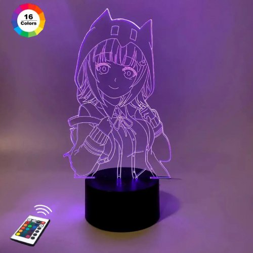 3D светильник "Чиаки Нанами" с пультом+адаптер+батарейки (3ААА) цукаепро55