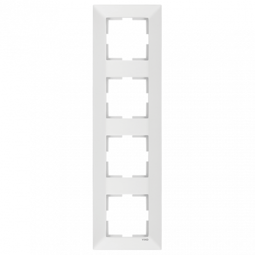 Рамка 4-я вертикальная Viko Meridian белая (90979024-WH)