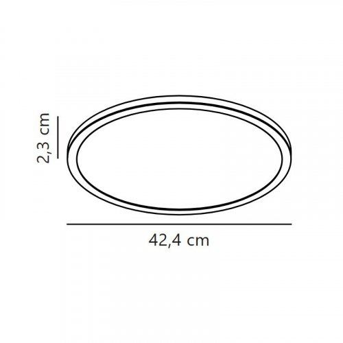 LED світильник накладний Nordlux Oja 19W 2700K IP20 коло чорний 2210626103