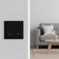 Выключатель Ardero EV112L-B Soft двухклавишный с подсветкой черный 8701 Выключатель Ardero EV112L-B Soft двухклавишный с подсветкой черный 8701