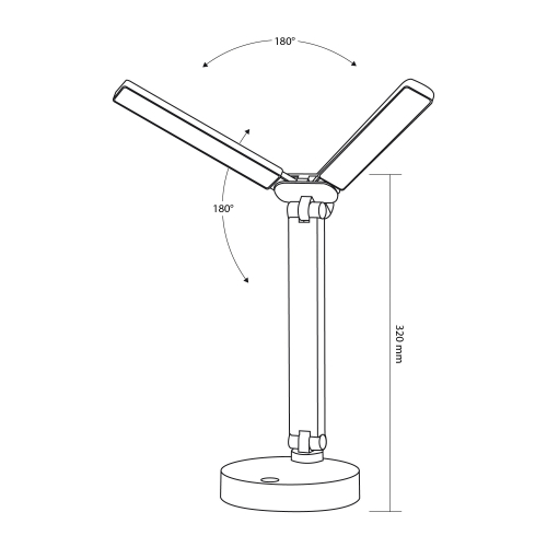 Настольная LED лампа аккумуляторная TITANUM 10W 3000-6000K белый TLTF-015W