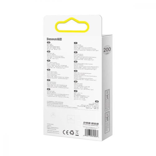 Кабель соединительный зарядный Baseus Tungsten Gold Type-C to Type-C 100W 1м черный bas-100