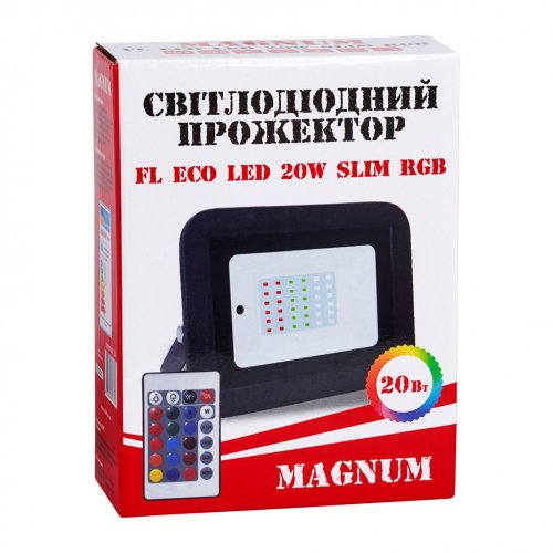 Світлодіодний прожектор MAGNUM FL ECO 20W RGB IP65 90018140