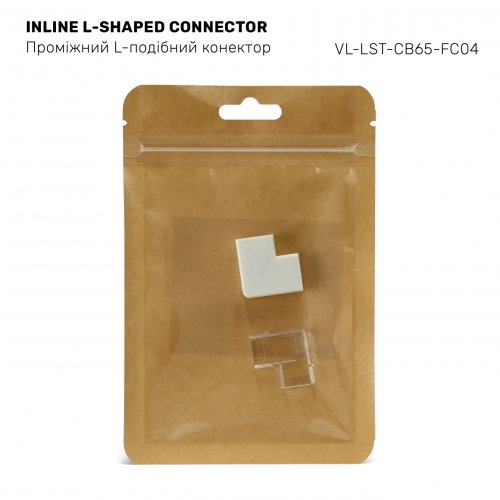 Коннектор Videx для LED ленты 250В 6A IP65 промежуточный L-образный VL-LST-CB65-FC04