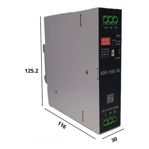 Блок питания Mean Well 156W 4.33A 36V XDR-150E-36