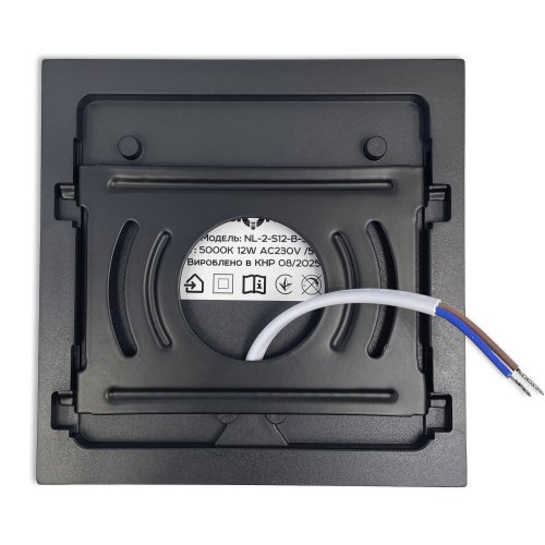 LED светильник накладной Biom 12W 5000К IP40 квадрат черный NL-2-S12-B-5 25799