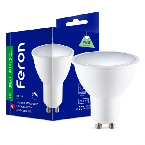 Світлодіодна LED лампа Feron LB-716 MR16 6W GU10 4000K 8823