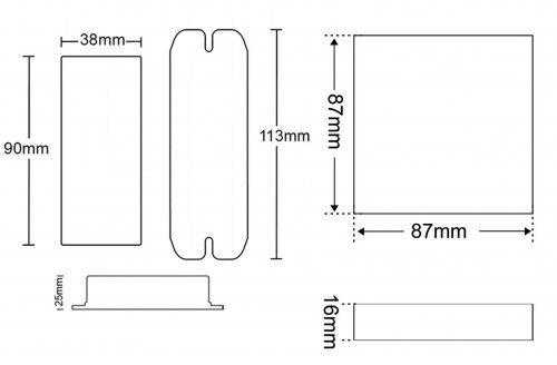 Диммер с сенсорной панелью Prolum 5-24V 18A Wi-Fi TUYA HomeLink 404017