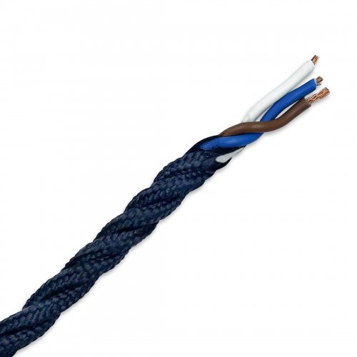 Ретро провід для зовнішньої електропроводки чорний 0,75 3-х жильний ER-1144