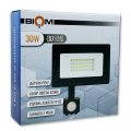 Світлодіодний LED прожектор Biom 30W 6200К IP65 220V з датчиком руху S6-SMD-30-Slim+Sensor