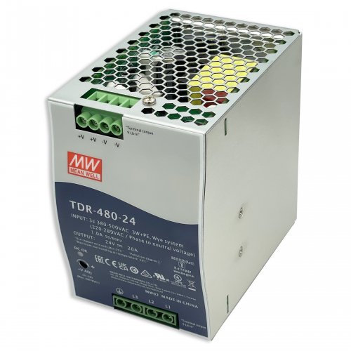 Блок питания на DIN-рейку Mean Well 480W 20A 24V TDR-480-24