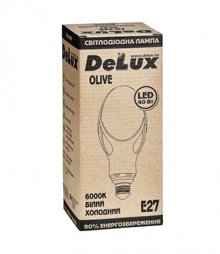 Світлодіодна лампа DELUX OLIVE 40W E27 6000K 90011618