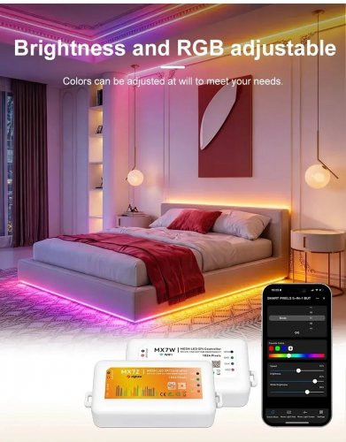 Контроллер универсальный Prolum RGB SPI 5in1 X7 Wi-Fi 12А 12-24V HomeLink 404035