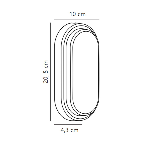 Уличный светильник Nordlux Cuba Energy Oval 6.5W 3000K IP54 2019181003