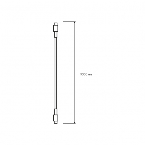 Кабель з'єднувальний зарядний Euroelectric Type-C to Type-C 1м Cable-C-C(60W)