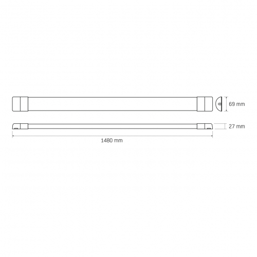 Линейный LED светильник Videx BN02 45W 4000/5000/6500K магистральный IP20 VL-BN02-4515CW