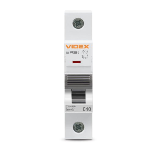 Автоматичний вимикач Videx RESIST RS6 1п 40А З 6кА VF-RS6-AV1C40