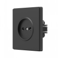 Розетка Videx Nota одинарная без заземления черный VF-NT-SK1-BL