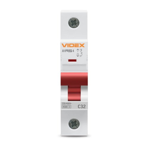 Автоматический выключатель Videx RESIST RS4 1п 32А С 4,5кА VF-RS4-AV1C32