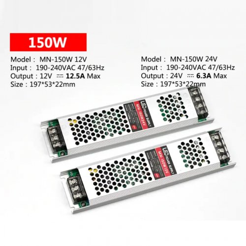 Блок питания LT 150W 24V 6,3А IP20 ultra thin MN-150-24 62103