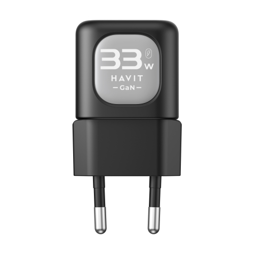 Мережевий зарядний пристрій HAVIT GaN 33W USB-A+USB-C Black HV-UC230