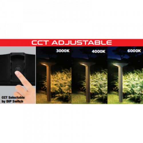 LED светильник садово-парковый на солнечной батарее Horoz QUEBEC 3CCT 2W 6400K 078-019-0002-010